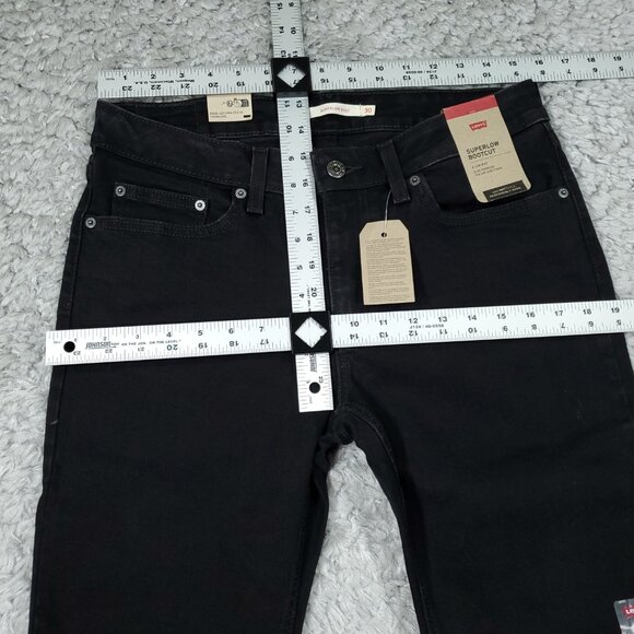 Levi's Superlow Bootcut Low Rise Y2K Stretch Jeans Black Size 30 x 32 90s - Picture 7 of 8